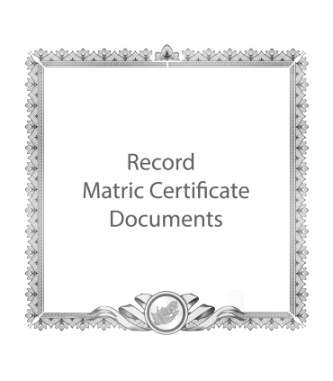 Record Matric certificate Documents