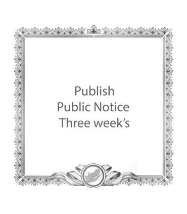 Publish a Public Notice Three Week's