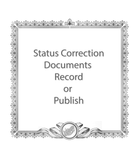 Status Correction Documents Record or Publish